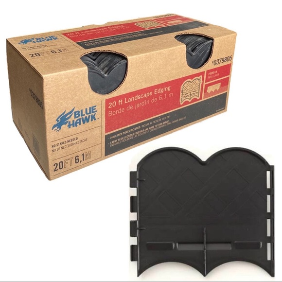 TWO (40ft) for $45 OR 1 at set price- BLUE HAWK Landscape Edging Sections 20ft - Picture 1 of 11